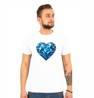 Obrázek 1 produktu Pánské tričko Modré Diamantové Srdce