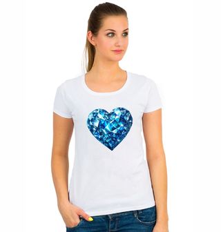 Obrázek 1 produktu Dámské tričko Modré Diamantové Srdce