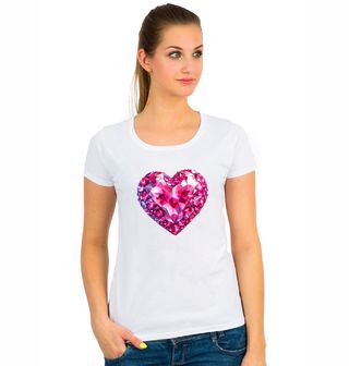 Obrázek 1 produktu Dámské tričko Růžové Diamantové Srdce