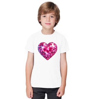 Obrázek 1 produktu Dětské tričko Růžové Diamantové Srdce