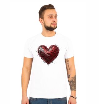 Obrázek 1 produktu Pánské tričko Flitrový Polštář Srdce