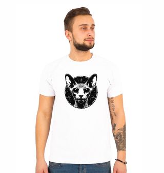 Obrázek 1 produktu Pánské tričko Metalová Kočka Sphynx