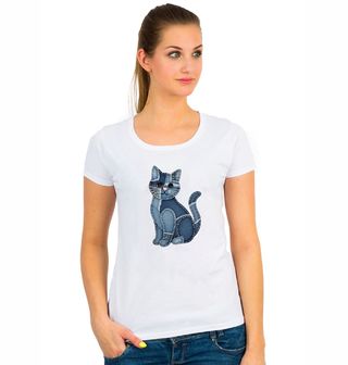 Obrázek 1 produktu Dámské tričko Džínová Kočka