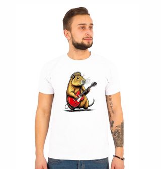 Obrázek 1 produktu Pánské tričko Rocková Kapybara s Kytarou