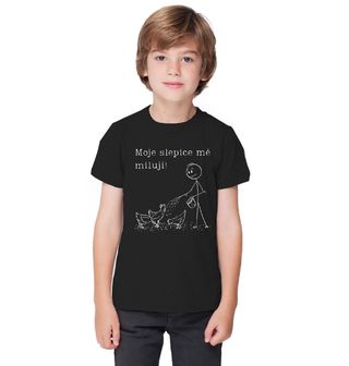 Obrázek 1 produktu Dětské tričko Moje slepice mě milují! Stickman