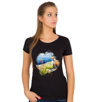 Obrázek 1 produktu Dámské tričko Liška na Břehu Lesního Jezera