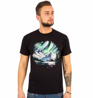 Obrázek 1 produktu Pánské tričko Severské Hory pod Polární Září