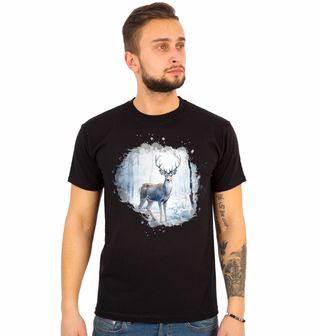 Obrázek 1 produktu Pánské tričko Jelen v Zimním Lese