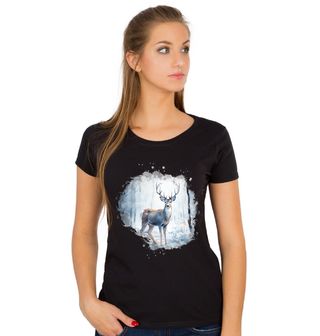 Obrázek 1 produktu Dámské tričko Jelen v Zimním Lese