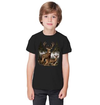 Obrázek 1 produktu Dětské tričko Jelen běloocasý a Laně v Lese