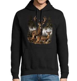 Obrázek 1 produktu Pánská mikina Jelen běloocasý a Laně v Lese