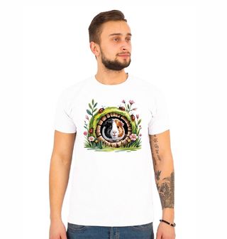 Obrázek 1 produktu Pánské tričko Morče v Pařezu Stromu s Beruškami