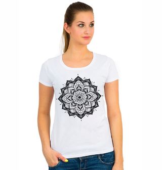 Obrázek 1 produktu Dámské tričko Černobílá Mandala Klidu