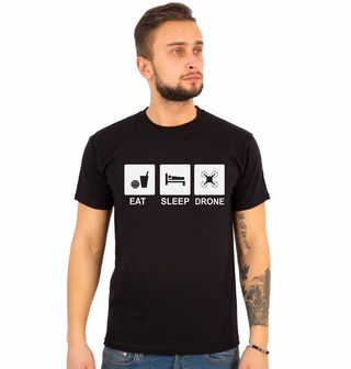 Obrázek 1 produktu Pánské tričko Jez Spi Létej s Dronem Eat Sleep Drone