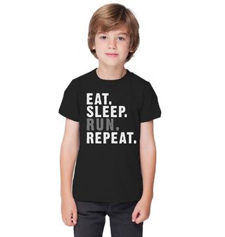 Obrázek 1 produktu Dětské tričko Jez Spi Běhej Opakuj Eat Sleep Run Repeat