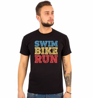 Obrázek 1 produktu Pánské tričko Triatlon Plavání Kolo Běh Swim Bike Run