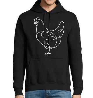 Obrázek 1 produktu Pánská mikina Slepice jedním tahem One Line Art