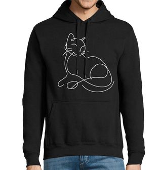 Obrázek 1 produktu Pánská mikina Klidná Kočka jedním tahem One Line Art