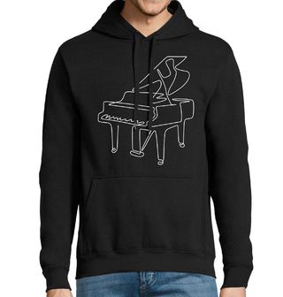 Obrázek 1 produktu Pánská mikina Piano jedním tahem One Line Art