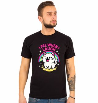 Obrázek 1 produktu Pánské tričko Smějící se Kočka I pee when I laugh