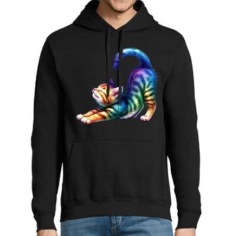 Obrázek 1 produktu Pánská mikina Protahující se Duhové Kotě