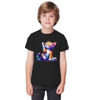 Obrázek 1 produktu Dětské tričko Čistící se Kotě