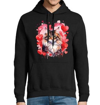 Obrázek 1 produktu Pánská mikina Mainská mývalí Kočka mezi Srdci