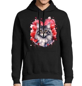 Obrázek 1 produktu Pánská mikina Šedá Kočka mezi Srdci