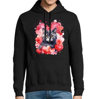 Obrázek 1 produktu Pánská mikina Britská krátkosrstá Kočka mezi Srdci