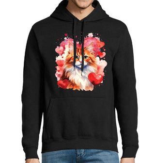 Obrázek 1 produktu Pánská mikina Zrzavá Kočka mezi Srdci