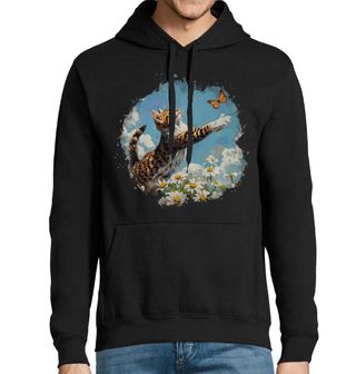 Obrázek 1 produktu Pánská mikina Kočka a Motýl mezi Kopretinami