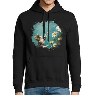 Obrázek 1 produktu Pánská mikina Hravá Kočka s Motýlem