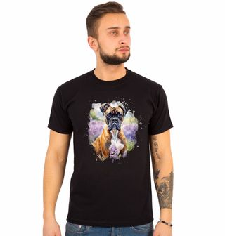 Obrázek 1 produktu Pánské tričko Německý Boxer mezi Levandulemi