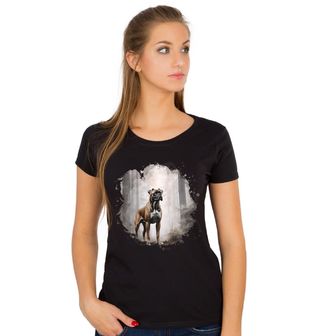 Obrázek 1 produktu Dámské tričko Německý Boxer v Lesní Mlze