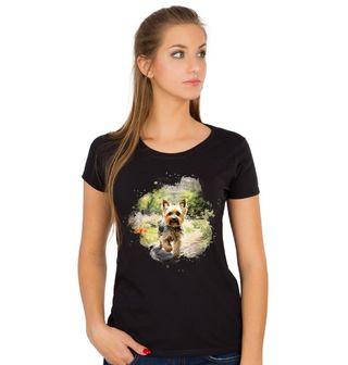 Obrázek 1 produktu Dámské tričko Jorkšírský teriér ve Městě