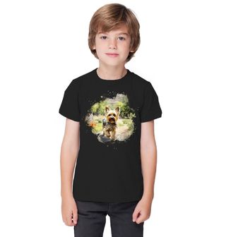 Obrázek 1 produktu Dětské tričko Jorkšírský teriér ve Městě