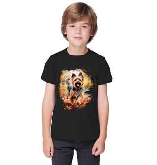 Obrázek 1 produktu Dětské tričko Jorkšírský teriér na Procházce