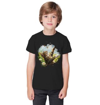 Obrázek 1 produktu Dětské tričko Kočičí Dobrodružství s Motýly