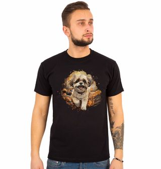 Obrázek 1 produktu Pánské tričko Usměvavý Shih-tzu v Lese