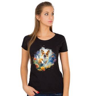 Obrázek 1 produktu Dámské tričko Bláznivý Corgi v Běhu