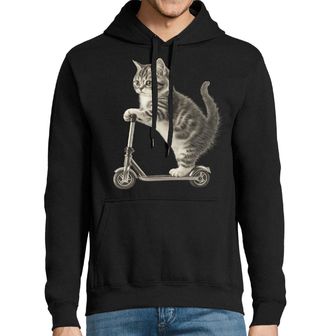 Obrázek 1 produktu Pánská mikina Britská krátkosrstá Kočka na Koloběžce