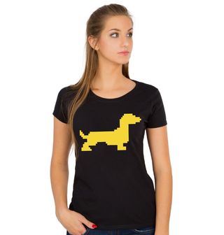 Obrázek 1 produktu Dámské tričko Pixelový Jezevčík 80s