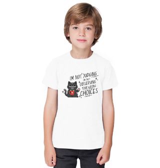 Obrázek 1 produktu Dětské tričko Kočka Neodsuzuju, jen pozoruju tvoje špatná rozhodnutí