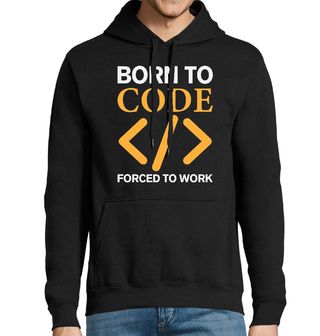 Obrázek 1 produktu Pánská mikina Zrozený ke kódování, Nucený pracovat