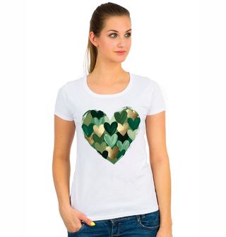 Obrázek 1 produktu Dámské tričko Zelené Srdce Lásky