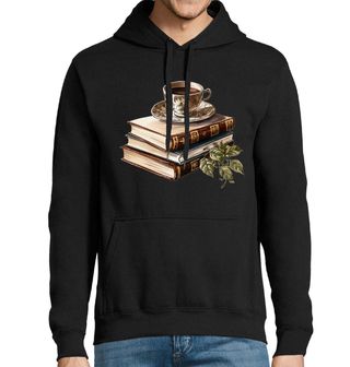 Obrázek 1 produktu Pánská mikina Knihy s Šálkem Kávy