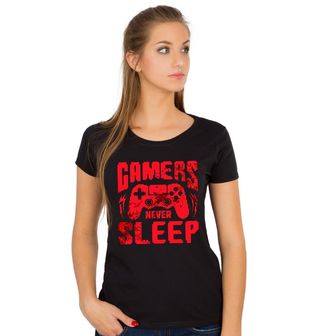 Obrázek 1 produktu Dámské tričko Hráči nikdy nespí Gamers Never Sleep