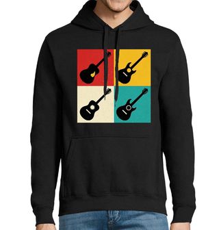 Obrázek 1 produktu Pánská mikina Čtyři druhy Kytary Retro Koláž