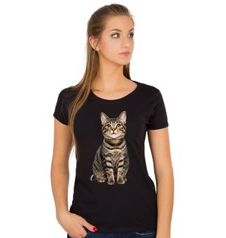 Obrázek 1 produktu Dámské tričko Krátkosrstá Mourovatá Kočka