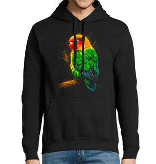 Obrázek 1 produktu Pánská mikina Papoušek lásky Agapornis Lovebirds